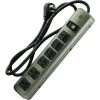 6-Outlet 300-Jouels Surge Protector with 4 ft. Cord in Brushed Nickel