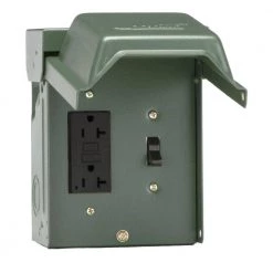 20 Amp Backyard Outlet with Switch and GFI Receptacle by GE