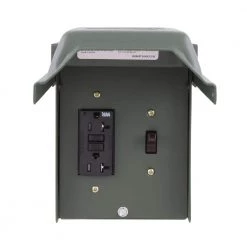 20 Amp Backyard Outlet with Switch and GFI Receptacle by GE -Home Electronics Shop dark green ge weatherproof boxes u010s010grp a0 1000