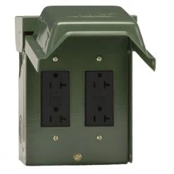 2-20 Amp Backyard Outlet with GFCI Receptacles by GE