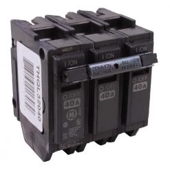 Q-Line 40 Amp 3 in. Triple-Pole Circuit Breaker by GE 9 Q-Line 40 Amp 3 in. Triple-Pole Circuit Breaker by GE -Home Electronics Shop ge 3 pole breakers thql32040 44 1000