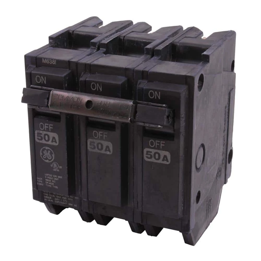 Q-Line 50 Amp 3 in. Triple-Pole Circuit Breaker by GE 4 Q-Line 50 Amp 3 in. Triple-Pole Circuit Breaker by GE - Image 4