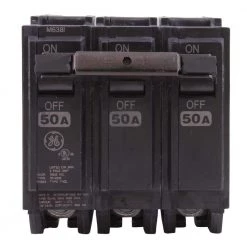 Q-Line 50 Amp 3 in. Triple-Pole Circuit Breaker by GE 7 Q-Line 50 Amp 3 in. Triple-Pole Circuit Breaker by GE -Home Electronics Shop ge 3 pole breakers thql32050 4f 1000
