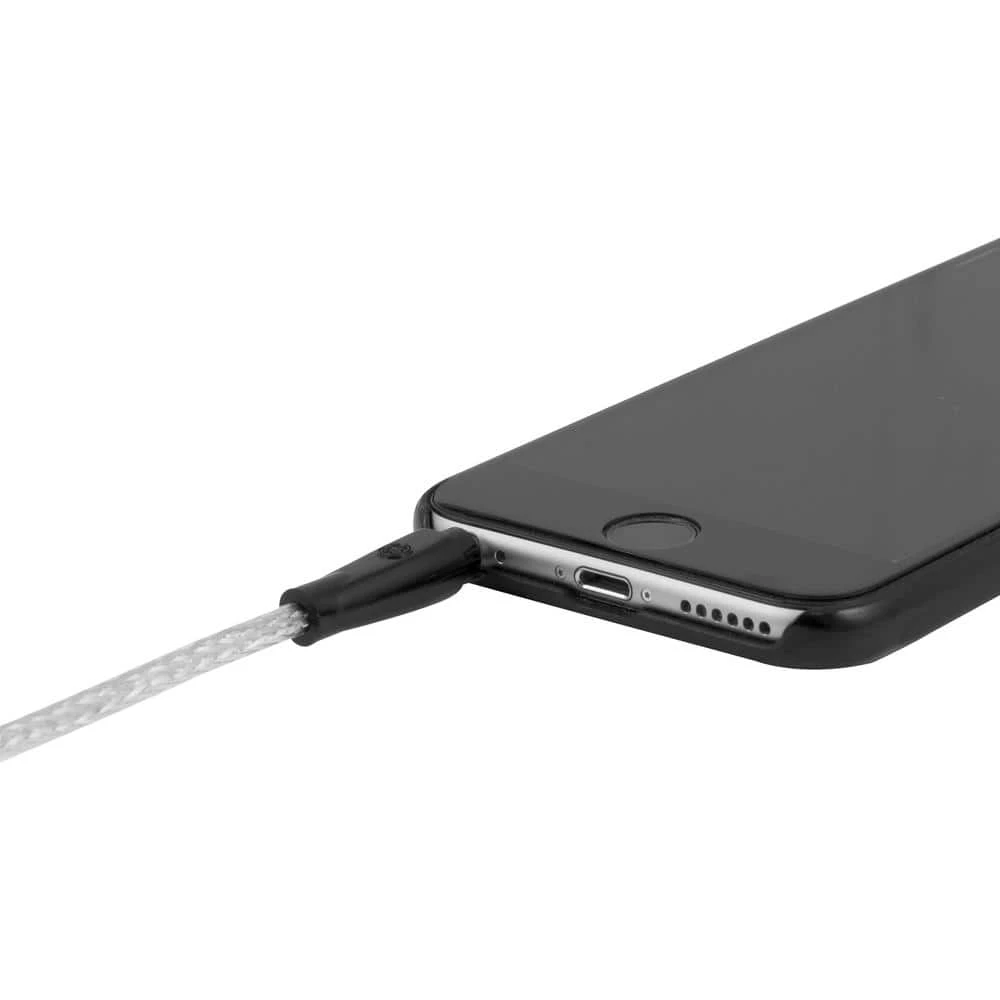 3 ft. 3.5mm Audio Auxiliary Cable in Silver by GE 2 3 ft. 3.5mm Audio Auxiliary Cable in Silver by GE - Image 2