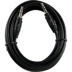6 ft. 3.5mm Audio Auxiliary Cable in Black by GE -Home Electronics Shop ge audio video cables 33572 1f 1000