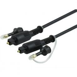 6 ft. Toslink Fiber Optic Audio Cable in Black by GE