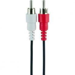 12 ft. RCA Y-Audio Cable with Red and White Plugs in Black by GE -Home Electronics Shop ge audio video cables 34491 4f 1000