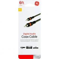 6 ft. Coax Digital Audio Cable by GE -Home Electronics Shop ge audio video cables 34495 4f 1000
