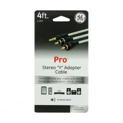 4 ft. RCA to 3.5mm Auxiliary Audio Cable by GE -Home Electronics Shop ge cable adapters extenders 33525 1f 1000