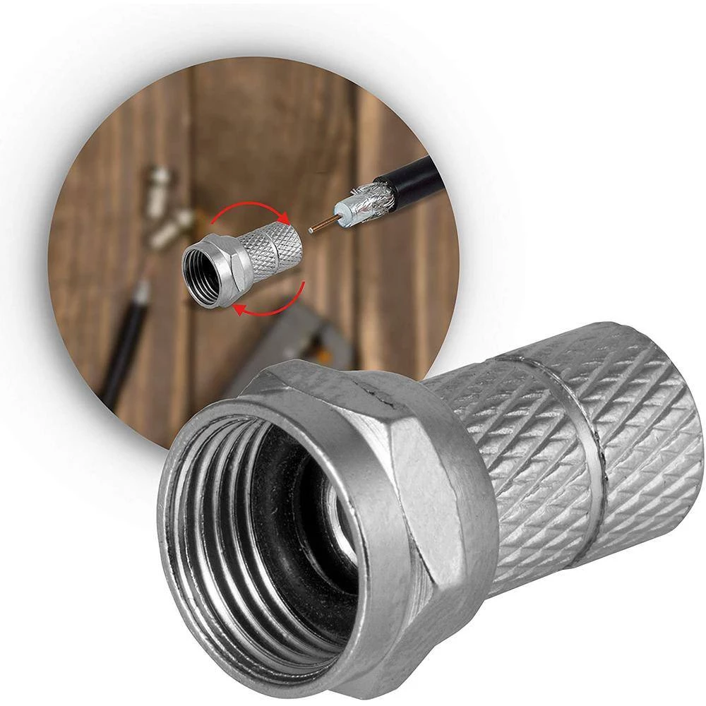 RG59 Twist-On F-Type Connector, Coax Connection (100-Pack) by GE 4 RG59 Twist-On F-Type Connector, Coax Connection (100-Pack) by GE - Image 4