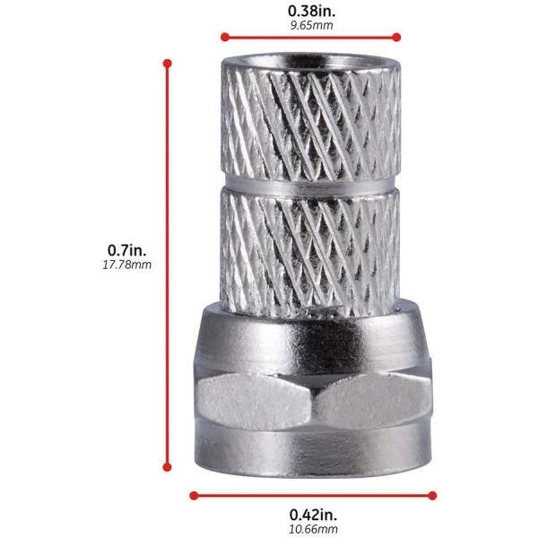 RG59 Twist-On F-Type Connector, Coax Connection (100-Pack) by GE 5 RG59 Twist-On F-Type Connector, Coax Connection (100-Pack) by GE - Image 5