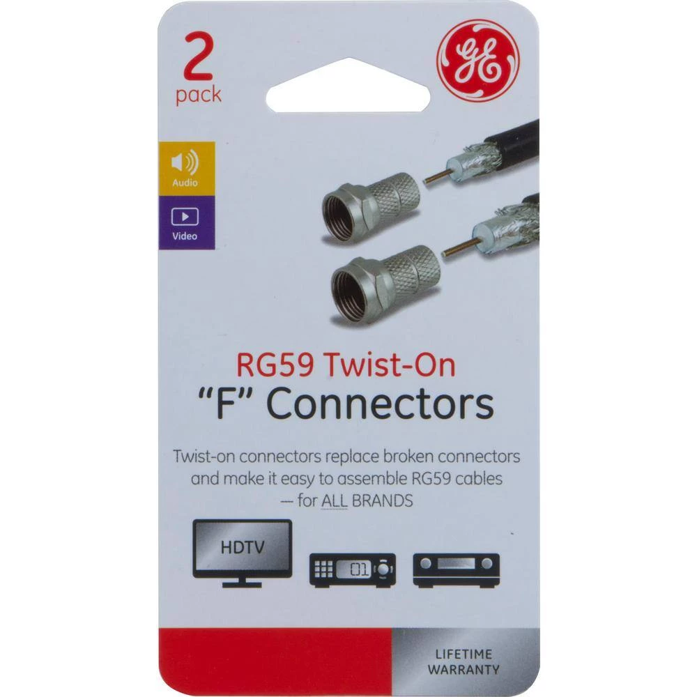 RG59 Twist-On F-Type Connector, Coax Connection (100-Pack) by GE 3 RG59 Twist-On F-Type Connector, Coax Connection (100-Pack) by GE - Image 3