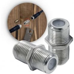 Coax Cable Extension Adapter, F-Type Connector (100-Pack) by GE -Home Electronics Shop ge cable adapters extenders 51247 76 1000