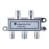 4-Way Coaxial Cable Splitter in Nickel/Silver by GE