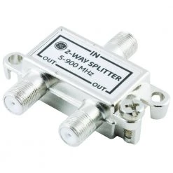 2-Way Coaxial Cable Splitter (8-Pack) in Nickel/Silver by GE 8 2-Way Coaxial Cable Splitter (8-Pack) in Nickel/Silver by GE -Home Electronics Shop ge cable splitters signal amplifiers 63543 1f 1000