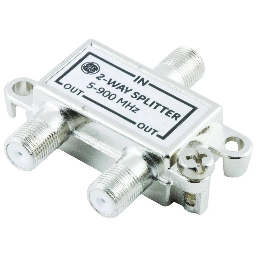 2-Way Coaxial Cable Splitter (8-Pack) in Nickel/Silver by GE 4 2-Way Coaxial Cable Splitter (8-Pack) in Nickel/Silver by GE - Image 4