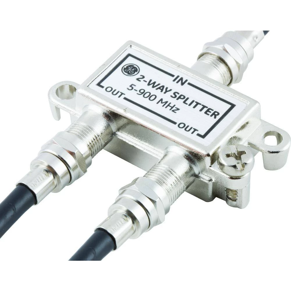 2-Way Coaxial Cable Splitter (8-Pack) in Nickel/Silver by GE 3 2-Way Coaxial Cable Splitter (8-Pack) in Nickel/Silver by GE - Image 3
