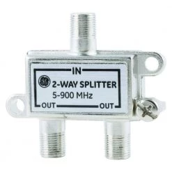 2-Way Coaxial Cable Splitter (8-Pack) in Nickel/Silver by GE
