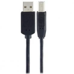 6 ft. USB 2.0 Printer Cable, A Male to B Male Cord in Black by GE
