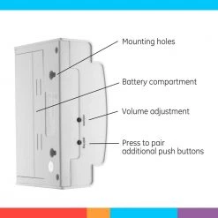 Wireless Door Chime with 8 Unique Sounds by GE 9 Wireless Door Chime with 8 Unique Sounds by GE -Home Electronics Shop ge doorbell chimes 19297 4f 1000