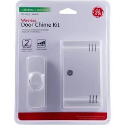 Wireless Door Chime, Battery Operated 2-Melody with 1-Push Button by GE -Home Electronics Shop ge doorbell kits 19247 76 1000