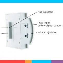 Plug-In Chime with 8 Melodies and 1 Push Button by GE -Home Electronics Shop ge doorbell kits 19299 4f 1000