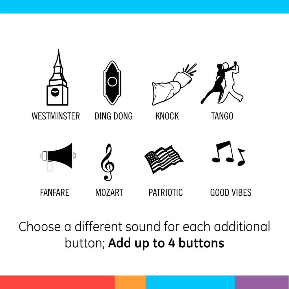 Wireless 8-Melody Wall Outlet Door Chime by GE 5 Wireless 8-Melody Wall Outlet Door Chime by GE - Image 5