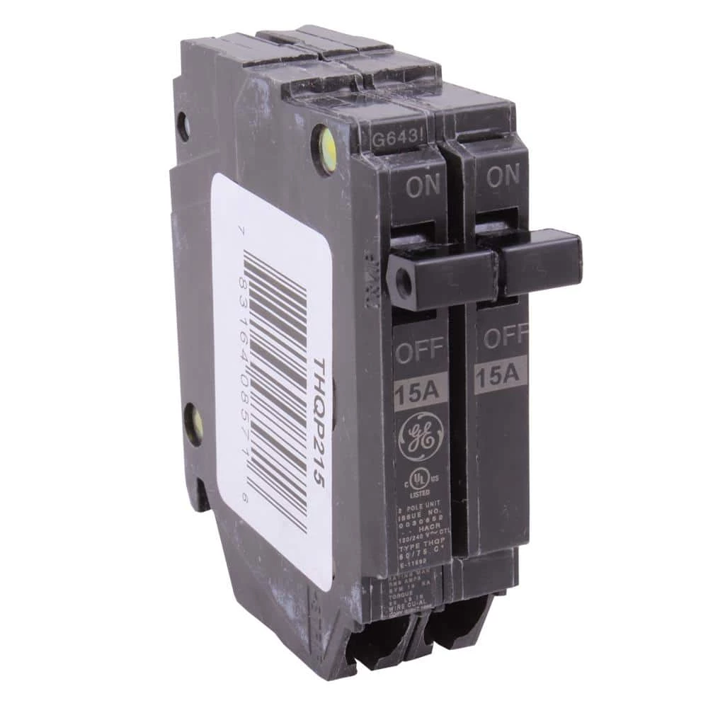 Q-Line 15 Amp 1 in. Double Pole Circuit Breaker by GE 4 Q-Line 15 Amp 1 in. Double Pole Circuit Breaker by GE - Image 4