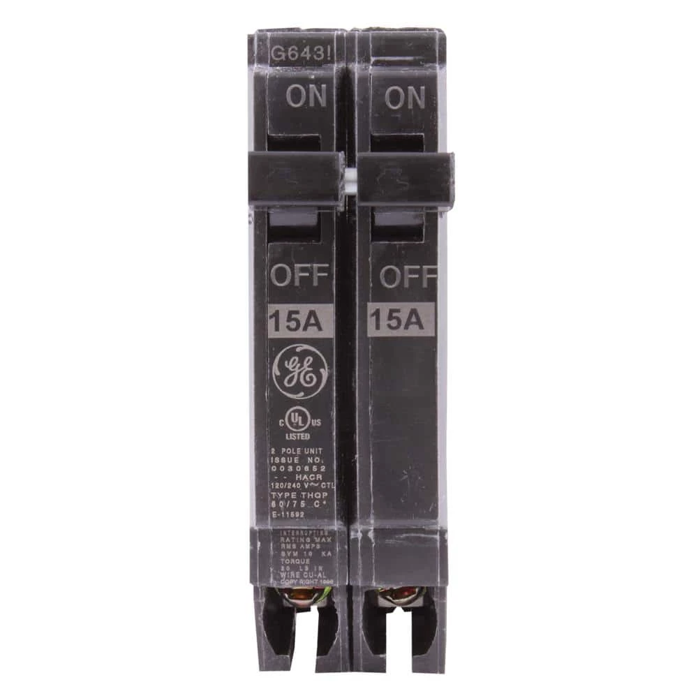 Q-Line 15 Amp 1 in. Double Pole Circuit Breaker by GE 2 Q-Line 15 Amp 1 in. Double Pole Circuit Breaker by GE - Image 2