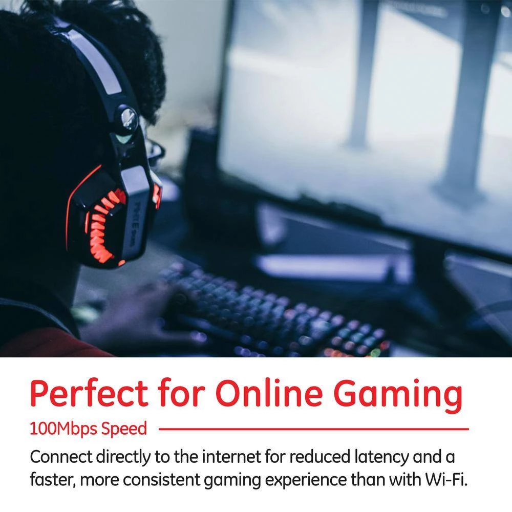 12 ft. Black Streaming Internet Cable, Cat5E by GE 6 12 ft. Black Streaming Internet Cable, Cat5E by GE - Image 6