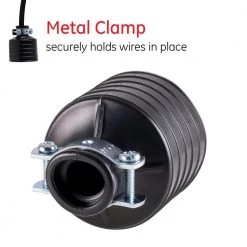 Heavy Duty Grounded with Metal Clamp Connector - Black by GE -Home Electronics Shop ge extension cord accessories 52153 1f 1000