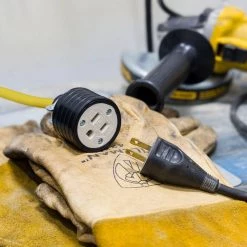 Heavy Duty Grounded with Metal Clamp Connector - Black by GE -Home Electronics Shop ge extension cord accessories 52153 fa 1000