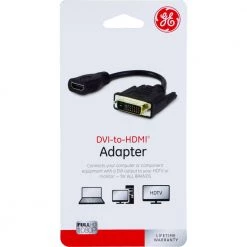 DVI to HDMI Adapter, Full HD 1080P 4K Ultra HD by GE -Home Electronics Shop ge hdmi cables 33586 44 1000