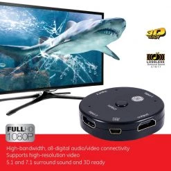 3-Device 4K HDMI 2.0 Switch, 3 to 1 HDMI Connection by GE -Home Electronics Shop ge hdmi cables 33624 1f 1000
