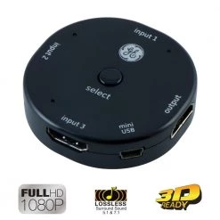 3-Device 4K HDMI 2.0 Switch, 3 to 1 HDMI Connection by GE -Home Electronics Shop ge hdmi cables 33624 4f 1000