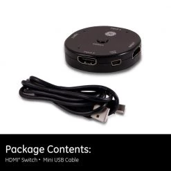 3-Device 4K HDMI 2.0 Switch, 3 to 1 HDMI Connection by GE -Home Electronics Shop ge hdmi cables 33624 76 1000