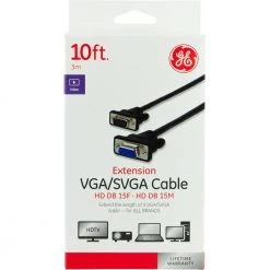 10 ft. VGA SVGA Cable, Extension Cable, Video by GE -Home Electronics Shop ge hdmi cables 34506 44 1000