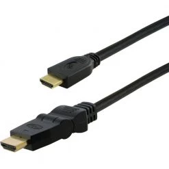 6 ft. Cord Gold Plated HDMI Cable 180 Swivel, Black by GE