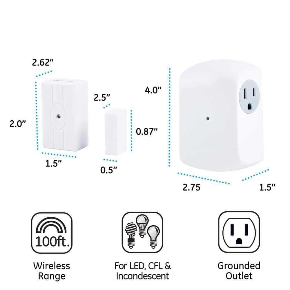 Wireless Door-Activated Light Control with Grounded Receiver by GE 2 Wireless Door-Activated Light Control with Grounded Receiver by GE - Image 2