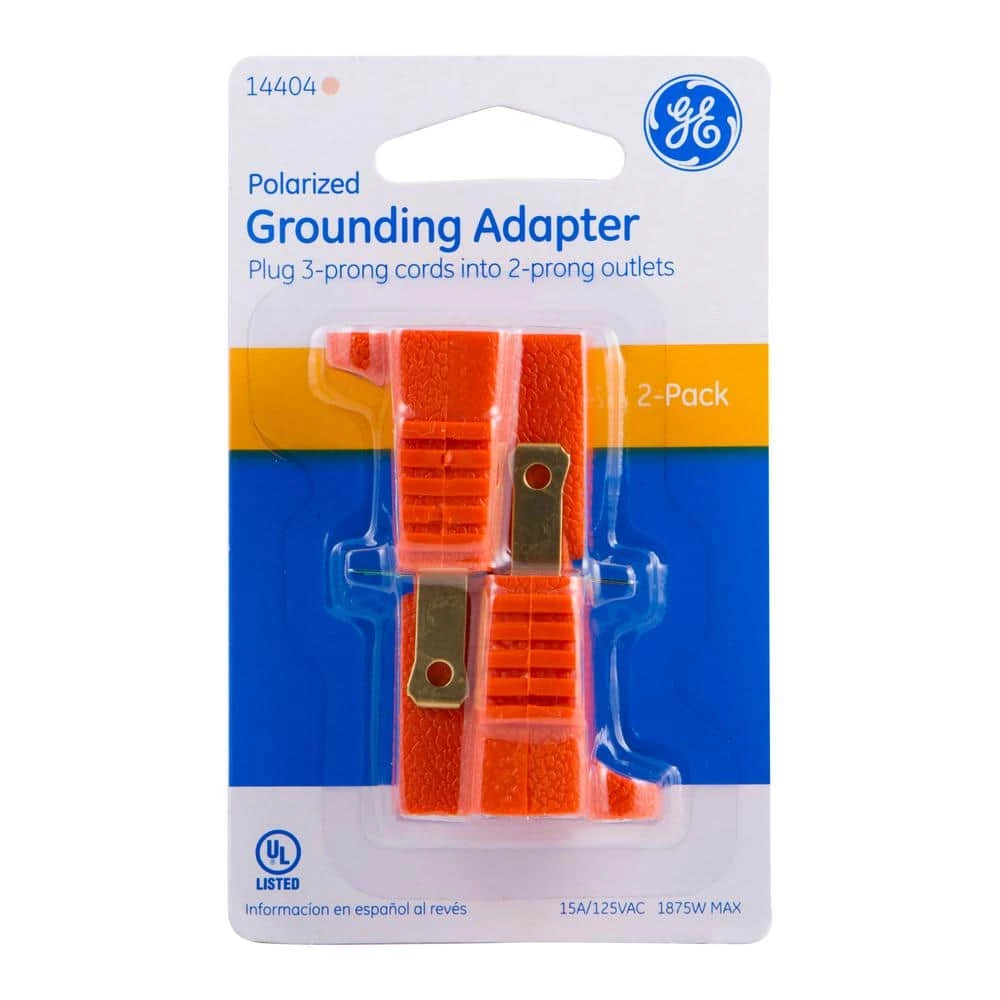 Polarized Grounding Adapter (2-Pack) by GE 2 Polarized Grounding Adapter (2-Pack) by GE - Image 2