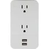 2-Outlet 2-USB Charging Station with Built-In Cable Management