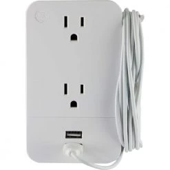 2-Outlet 2-USB Charging Station with Built-In Cable Management -Home Electronics Shop ge outlet adapters converters 31705 fa 1000