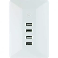 4-USB Outlet Charging Station, White by GE