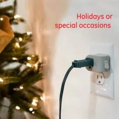 1-Outlet Grounded On/Off Power Switch Plug-In Gray by GE -Home Electronics Shop ge outlet adapters converters 45203 1f 1000