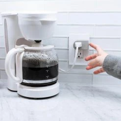 1-Outlet Grounded On/Off Power Switch Plug-In Gray by GE -Home Electronics Shop ge outlet adapters converters 45203 44 1000