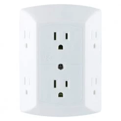 6-Outlet Grounded Adapter-Spaced Tap by GE
