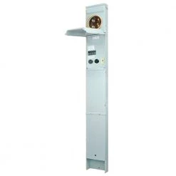 Metered RV Earth Burial Pedestal with 50 Amp and 30 Amp RV Receptacles and 20 Amp GFCI Receptacle by GE