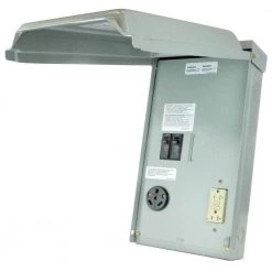 RV Panel with 30 Amp RV Receptacle and 20 Amp GFCI Receptacle by GE