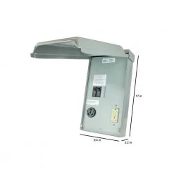 RV Panel with 30 Amp RV Receptacle and 20 Amp GFCI Receptacle by GE -Home Electronics Shop ge rv electrical panels ge1lu032ss 76 1000