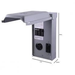 RV Panel with 50 Amp RV Receptacle and 20 Amp GFCI Receptacle by GE -Home Electronics Shop ge rv electrical panels ge1lu502ssp 76 1000